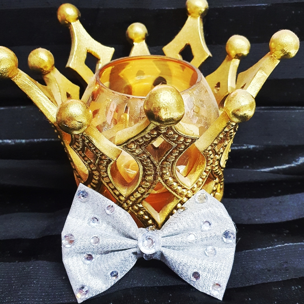 🐶 3 for $15 Pablo Diamonds Bling Bling Silver Bow Tie - Picture 9 of 15